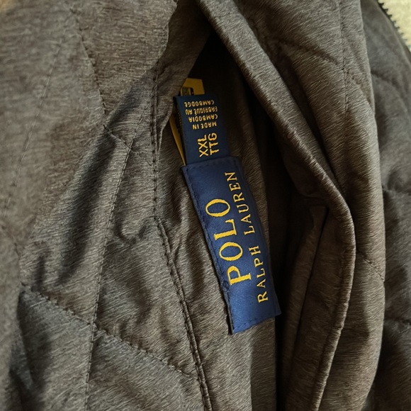 Polo Ralph Lauren REVERSIBLE Gray Heather Mock Neck Full Zip Vest - Picture 2 of 15